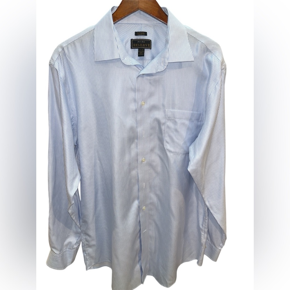 Jos A Bank Reserve Men's Blue Striped Shirt NWOT